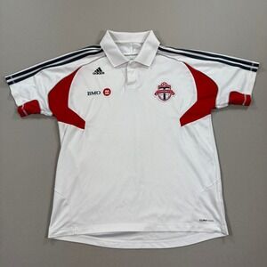 Adidas Toronto‎ FC Soccer Jersey Polo Shirt Men's Size Small White Red